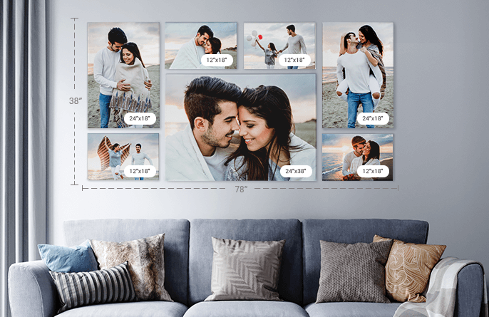 Canvas Wall Displays - Multi Photo Wall Displays