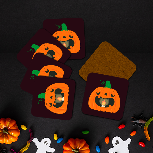 Custom Halloween Photo Coasters