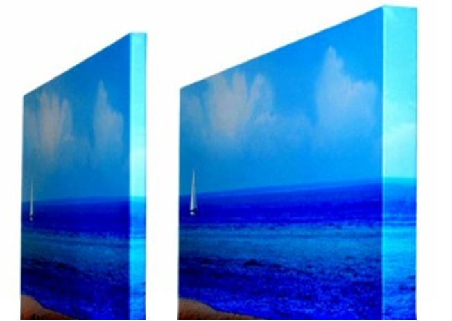 gallery wrap canvas framing option 0.75 and 1.50 thinkness