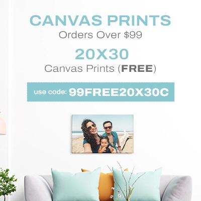 Canvas Prints Orders Over $99, 20x30 Canvas Prints (FREE) - Use Code: 99FREE20X30C