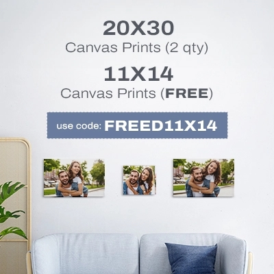 20x30 Canvas Prints (2 qty), 11x14 Canvas Prints (FREE) - Use Code: FREED11X14