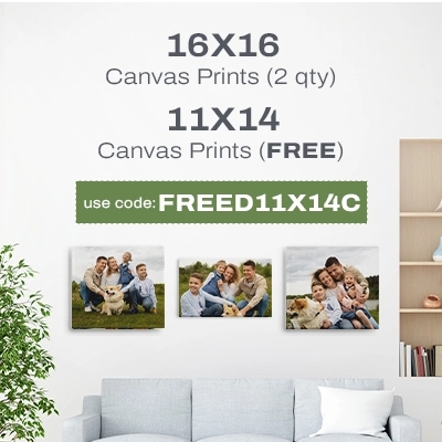 16x16 Canvas Prints (2 qty), 11x14 Canvas Prints (FREE) - Use Code: FREED11X14C
