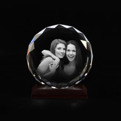 3D Crystal Photo Cube for Friend