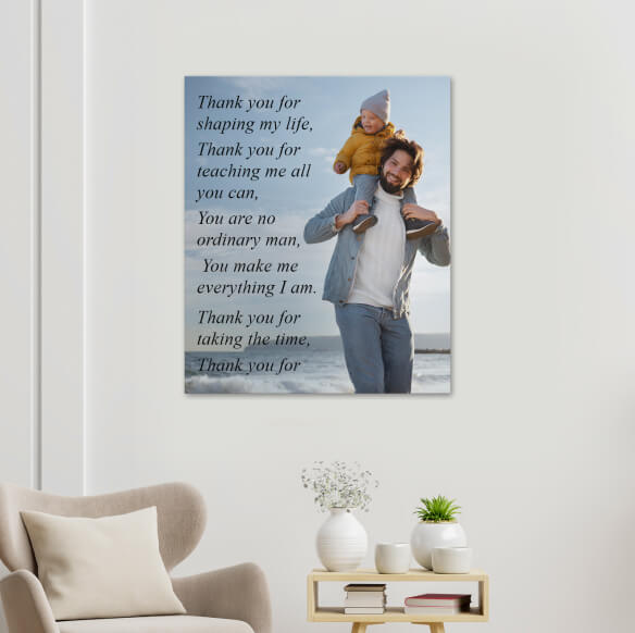 Curate and Personalize Lyric Canvas Design to The Recipient