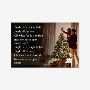 Song Lyrics on Canvas for Christmas