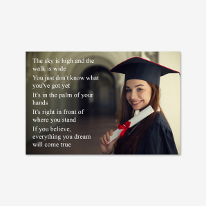 Song Lyrics on Canvas for Graduation
