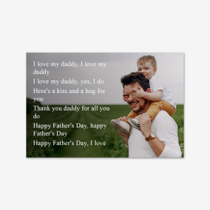 Song Lyrics on Canvas for Father's Day