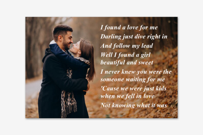 Song Lyrics on Canvas for Husband