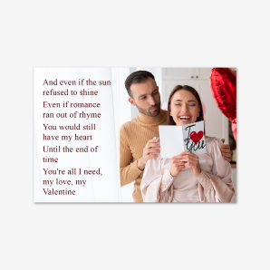 Song Lyrics on Canvas for Valentine's Day