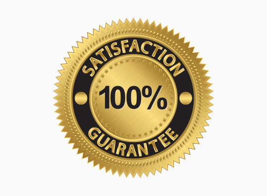 100% customer satisfaction guarantee