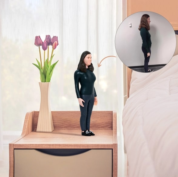 Treat employees and colleagues to a personalized 3D mini statue full body!